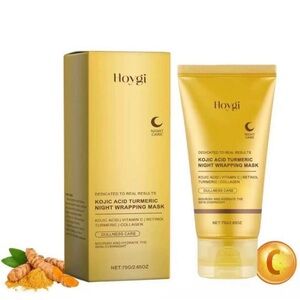2 Pk. Hoygi Kojic Acid Turmeric Night Wrapping Mask - NIB